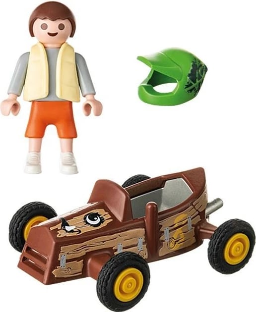 Figurinë Playmobil Special Plus 71480, fëmijë me gokart dhe kaskë, 6 pjesë