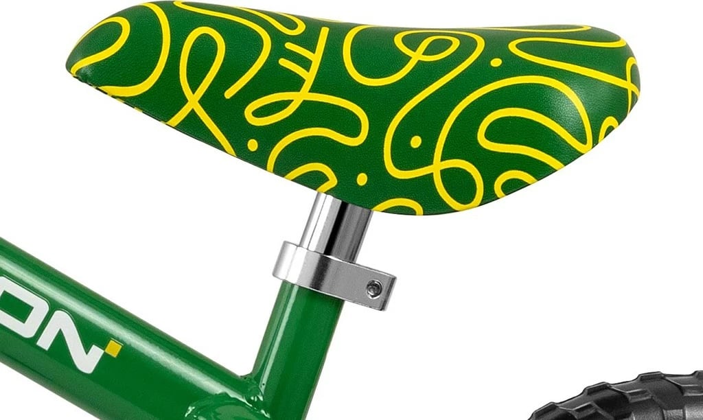 biçikletë balancuese Milly Mally Dragon 10" rrota shkumë, kornizë çeliku, sedilje dhe timon të rregullueshëm, zile, 2–4 vjeç, jeshile