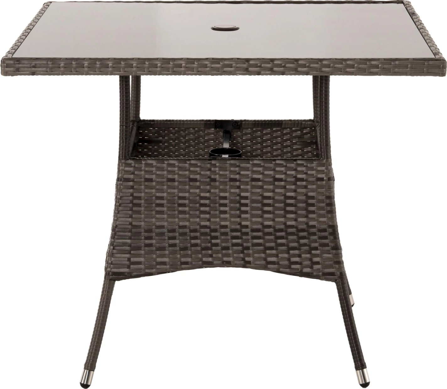 Set për darkë në natyrë 5 pjesë FH5965, kornizë metali, sipërfaqe tavoline xhami, ngjyrë kafe