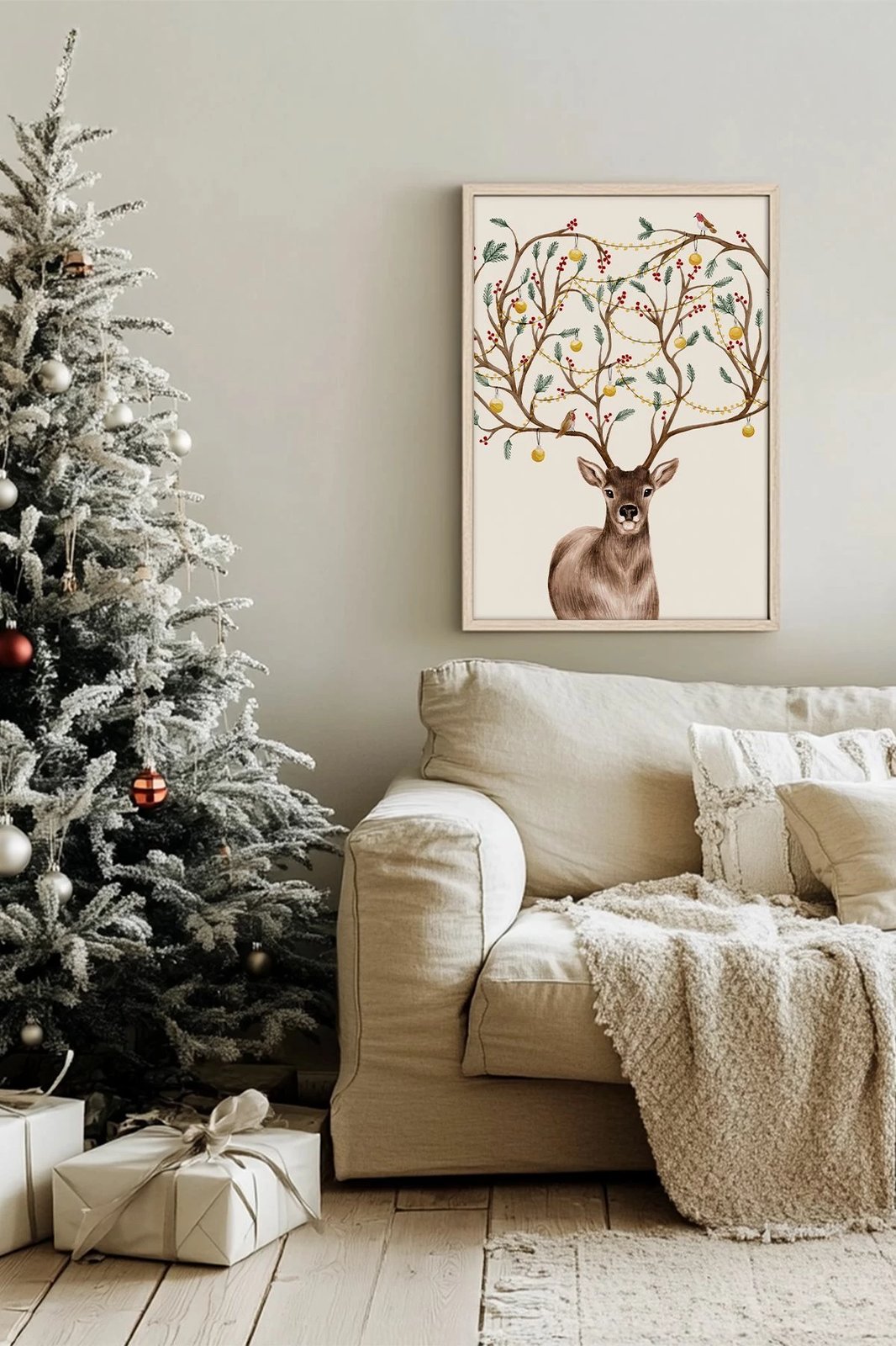 Pikturë dekorative me kornizë, shumëngjyrëshe, Wallity, Nwyearsngmdl69, 33x48cm