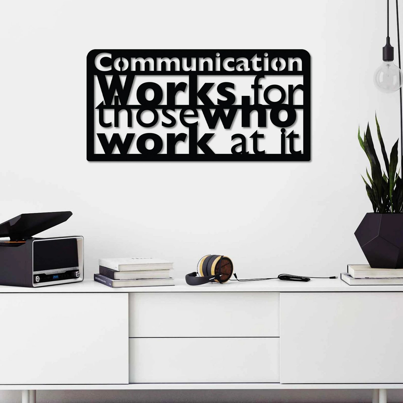 Aksesor dekorativ metalik për mur, Wallity, Communication