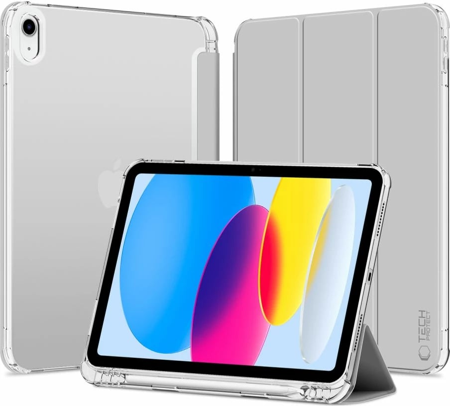 Mbështjellës Tech-Protect SC Pen Hybrid për iPad 10.9" (2022), Gri e çelët