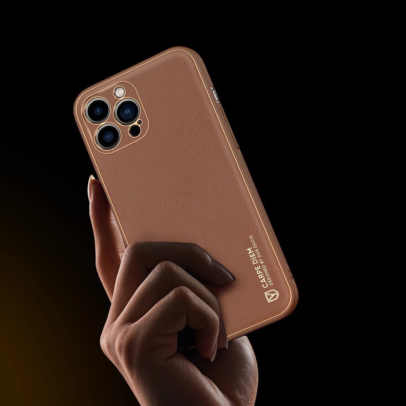 Mbështjellës Dux Ducis Yolo për iPhone 14 Pro, Kafe