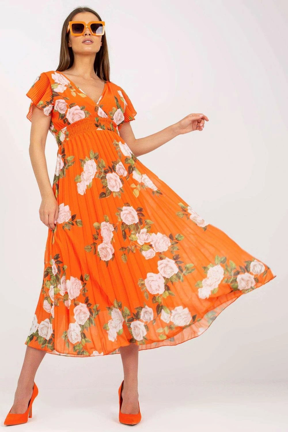 Fustan Italy Moda 167483, portokalli