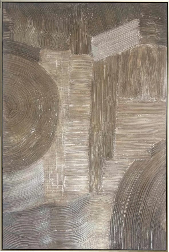 Pikturë dekorative Subversive, kanavacë, 80x120x4cm, ngjyrë shampanjë