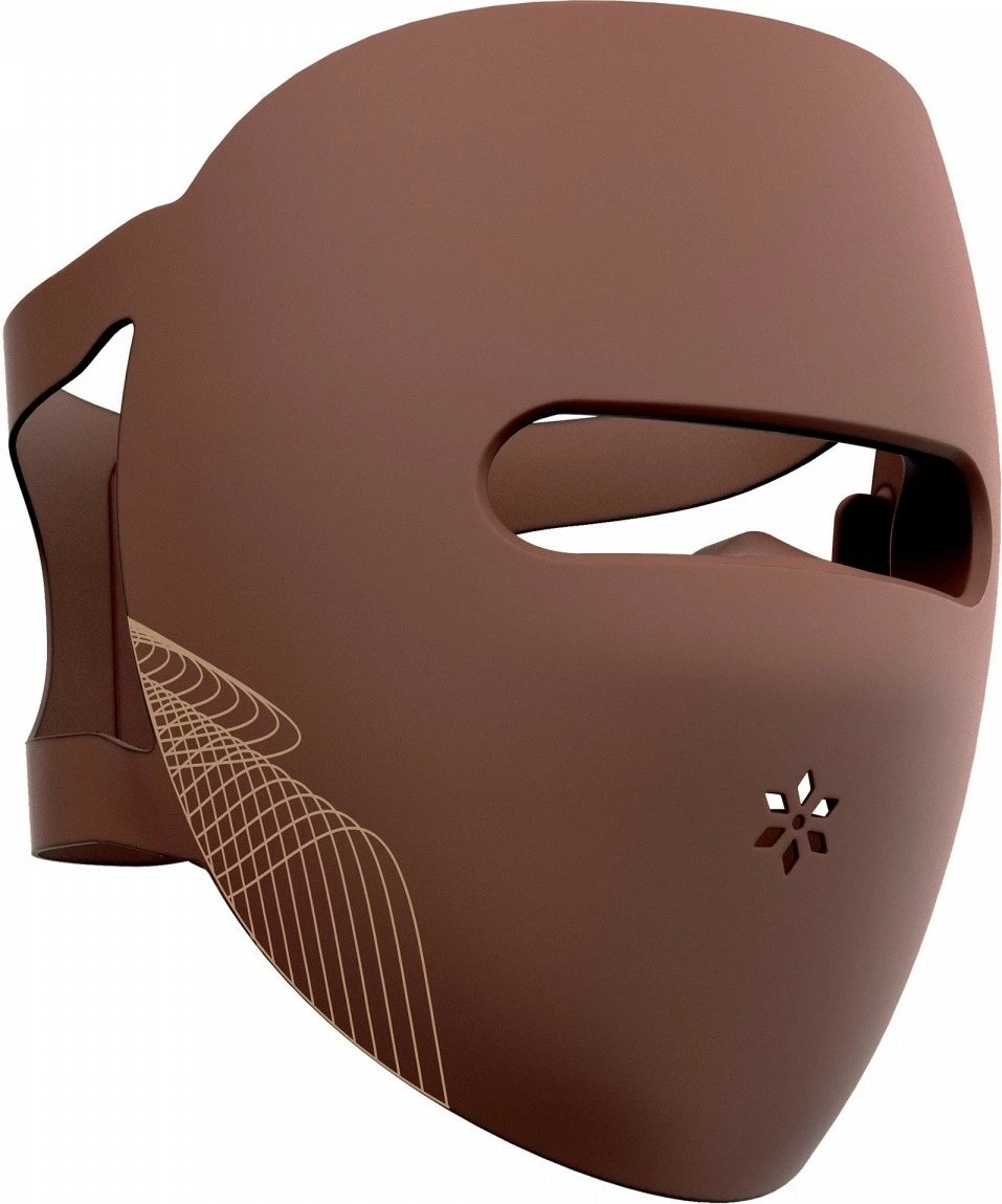 Maskë LED fytyrë & qafë, Garett Beauty Skin Ritual, 4 spektra (660/850/525/590 nm), kontrollues me ekran, IPX6, bateri rikarikueshme, set 2 pjesë, kafe