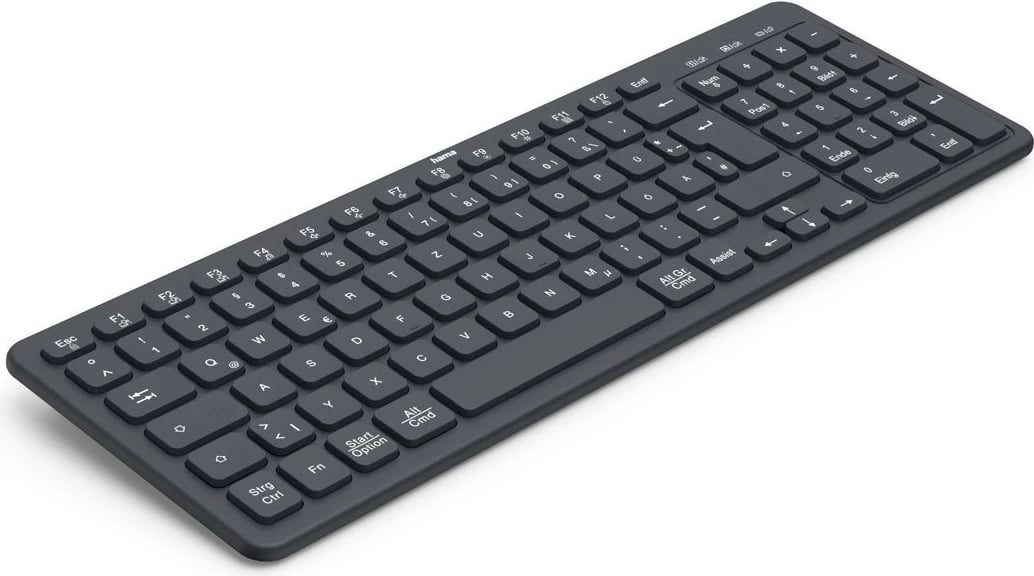 Tastierë wireless Hama WK-300, QWERTY, 3 pajisje, e zezë