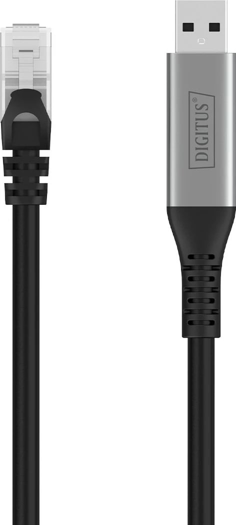 Kabllo rrjeti Digitus USB 3.2 në RJ-45 Cat6a 15m, e zezë
