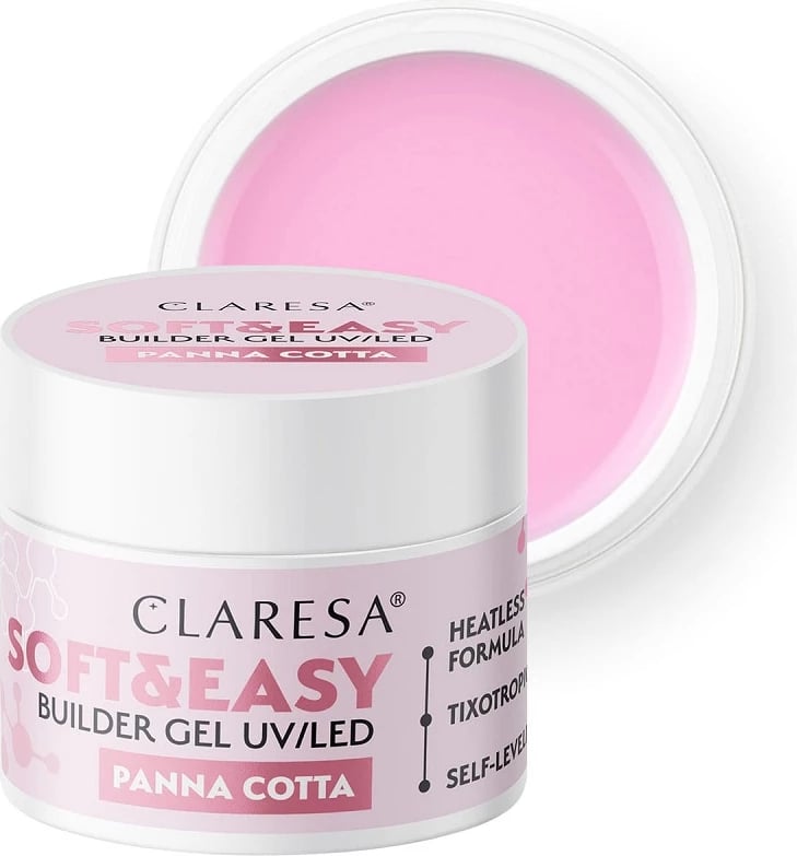 Xhel ndërtues për thonj Claresa Soft&Easy Builder Gel për femra Panna Cotta 45g