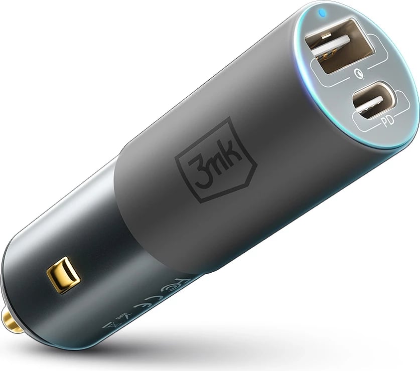 Karikues veture 3mk Hyper Car Charger 100W, 2 porta USB-A/USB-C, i zi