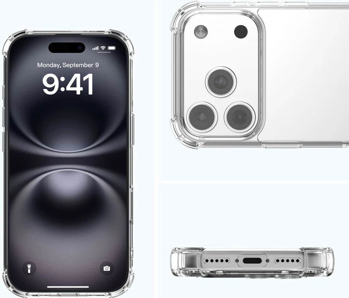 Mbështjellës 4smarts Hybrid Case Ibiza për iPhone 17 Pro Max, transparent