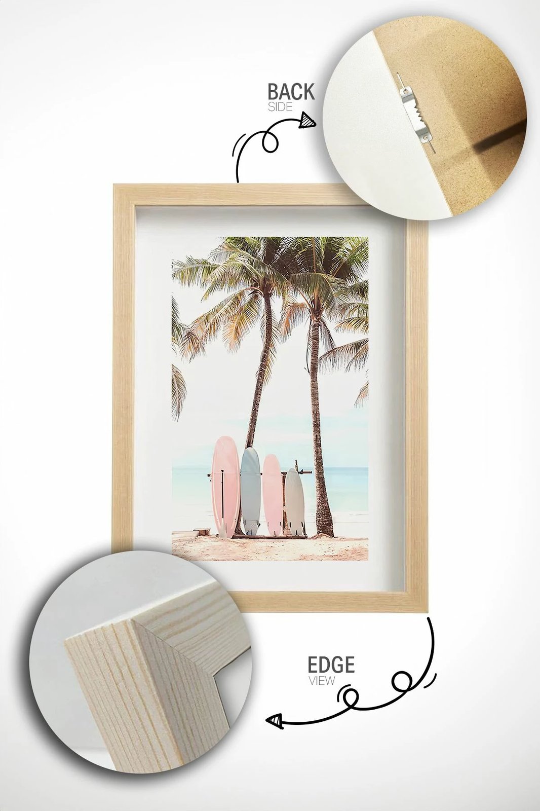 Set pikturash dekorative me kornizë, 3 copë, Wallity, Artavessastko14