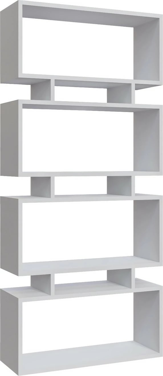 Raft librash Skye Decor, Langdon, ngjyrë e bardhë