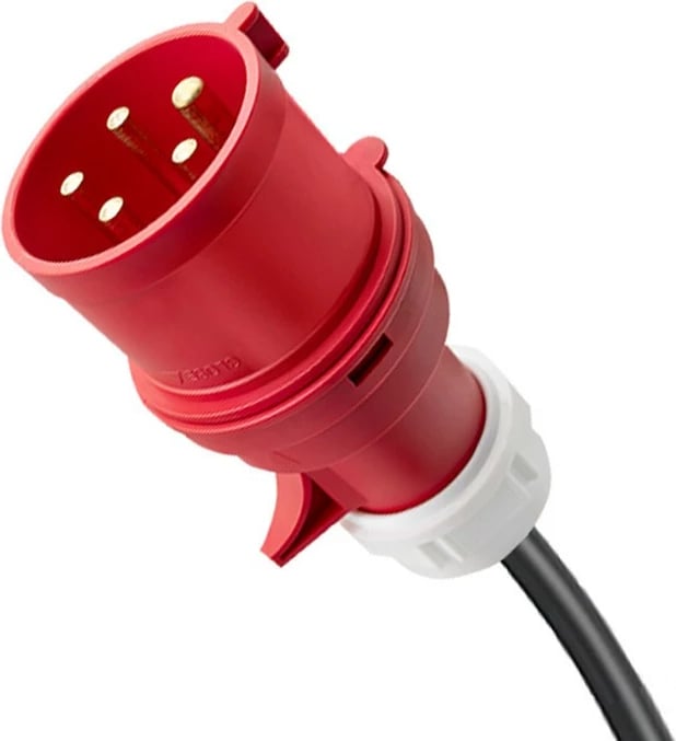 Karikues mobil/Wallbox për automjet elektrik, Qoltec 52437, Type 2 22kW 400V 3‑fazë 32A Wi‑Fi TUYA SMART LIFE LCD kabllo 7m IP65, zi/gjelbër, set me aksesorë