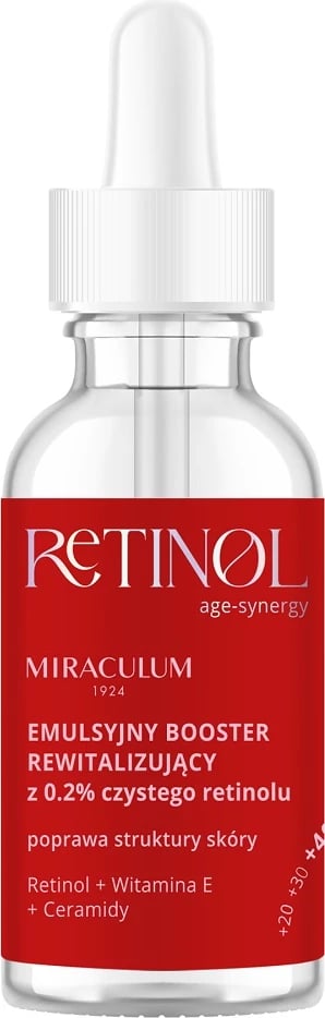 Serum për fytyrë Miraculum Age Synergy Retinol Emulsion Booster Revitalizing për femra 30ml Serum për fytyrë Miraculum Age Synergy Retinol Emulsion Booster Revitalizing për femra 30ml