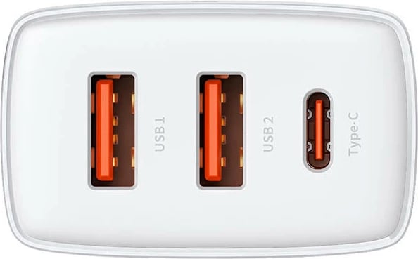 Karikues rrjeti Baseus CCXJ-E02, 30W, 2x USB-A, USB-C, i bardhë