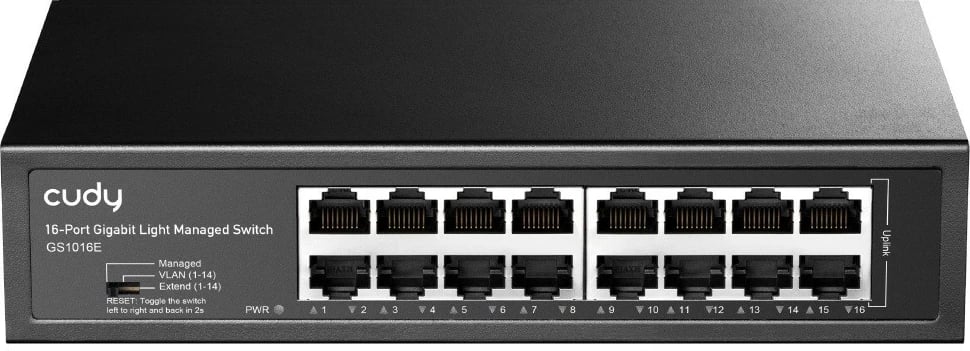 Switch Cudy GS1016E 16x Gigabit Light Managed, rack