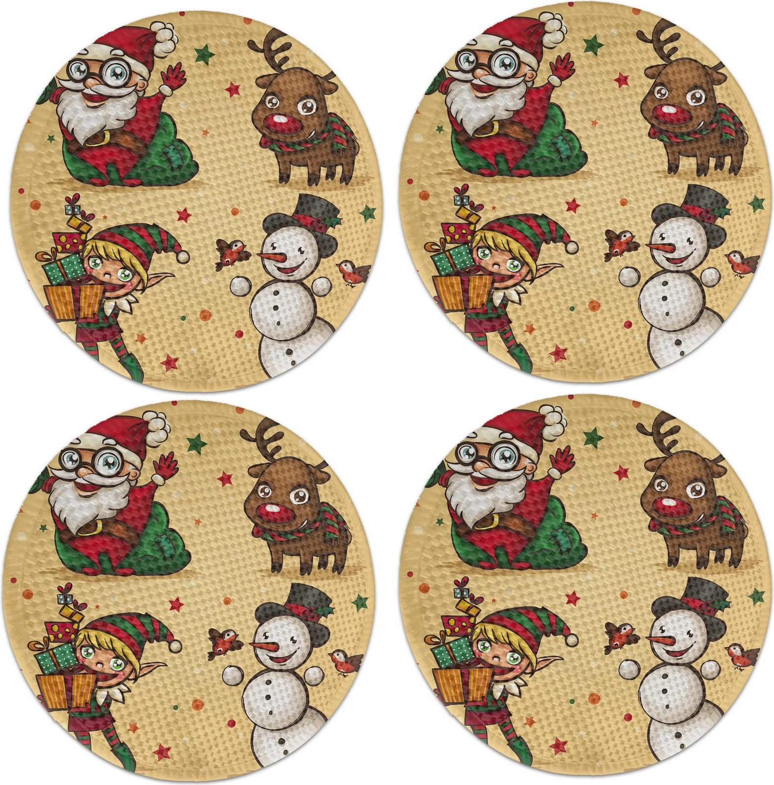 Set nënshtrues tavoline Hermia Concept, shumëngjyrëshe, 2979Supla, 4 copë