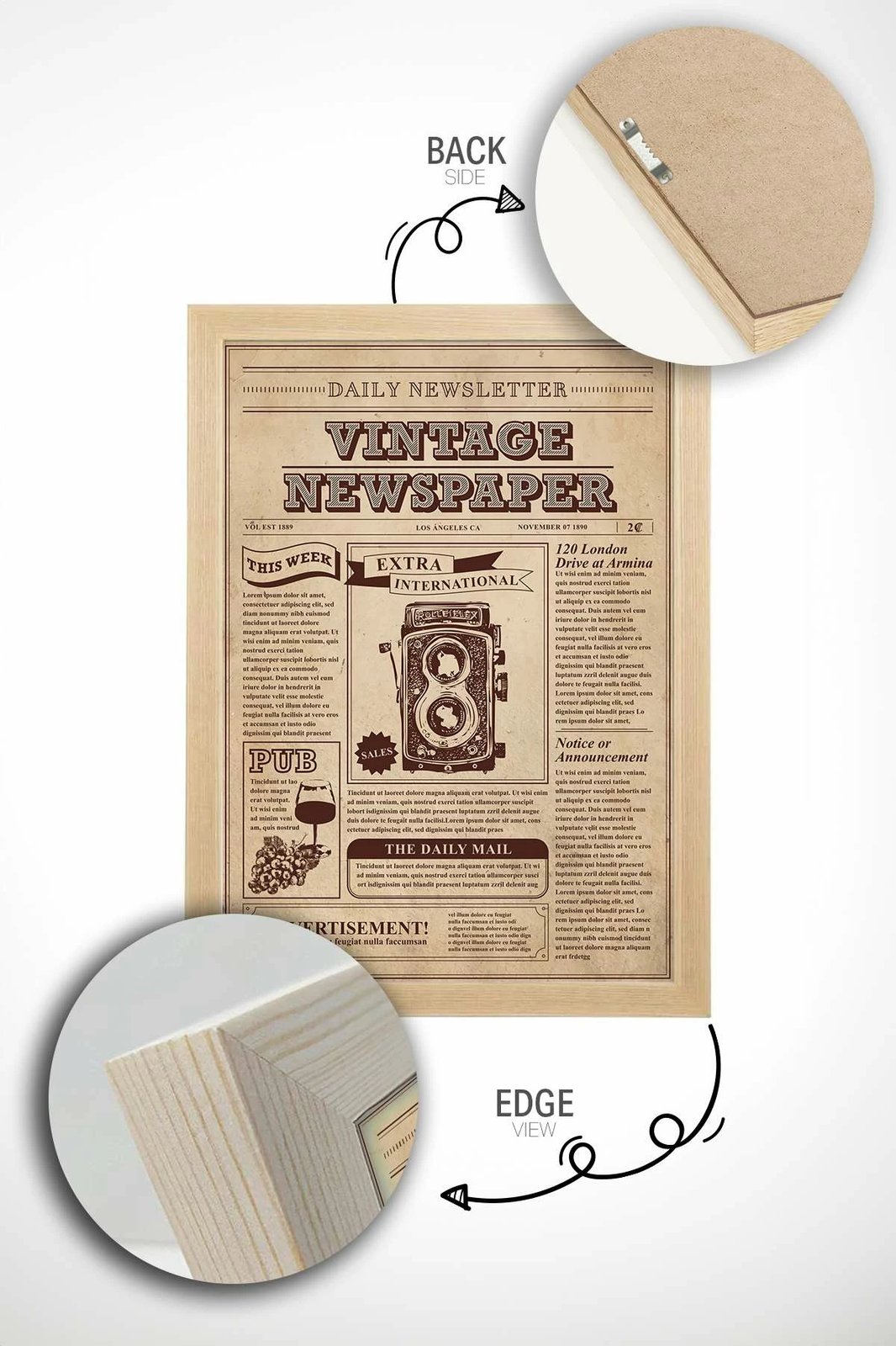 Pikturë dekorative me kornizë, Wallity, NWSPPRMDL5