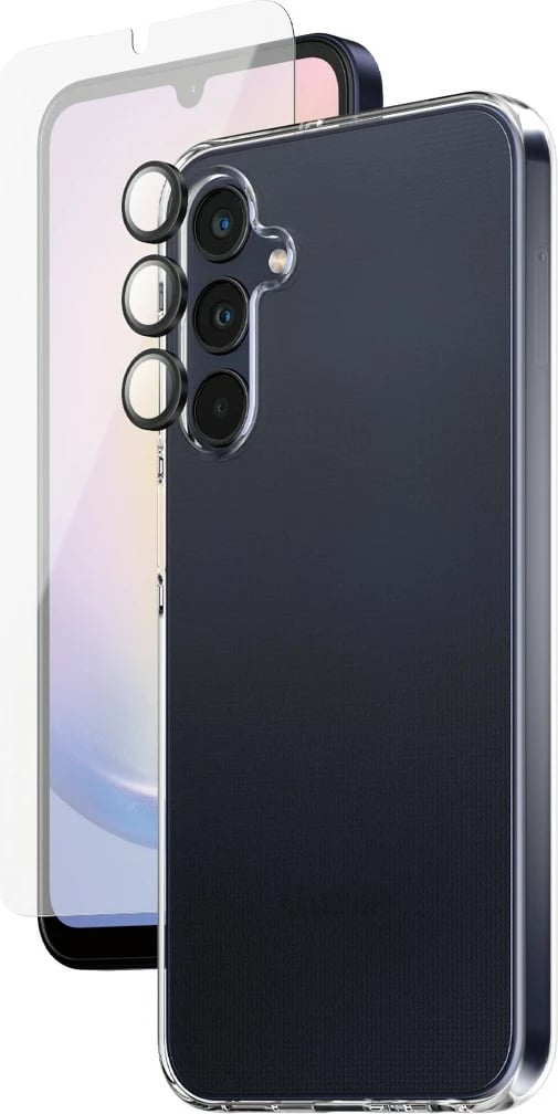 Mbështjellës PanzerGlass SAFE. 3-in-1 Pack për Samsung A25 5G, transparent