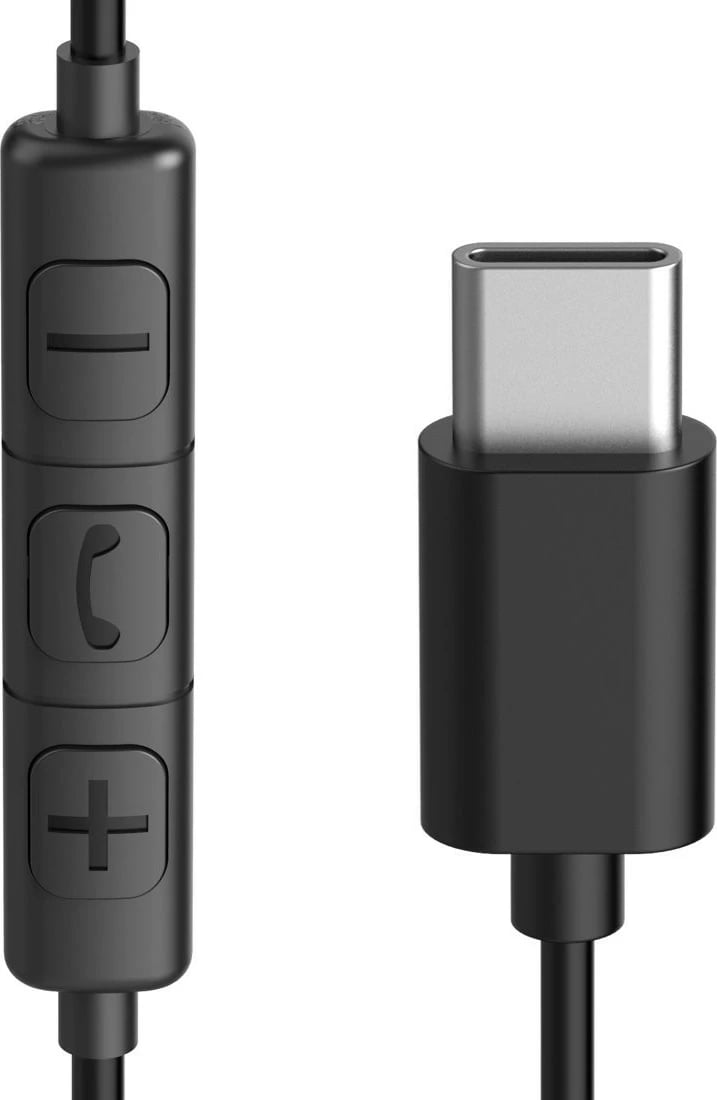 Kufje mbi vesh Hama 221814 me mikrofon, USB-C, kabllo 1.2 m, stereo, të zeza