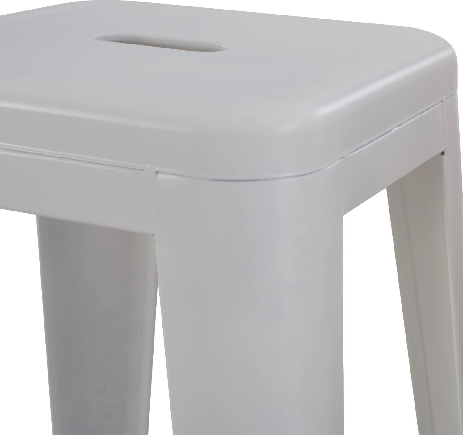 Karrige për bar MELITA-PRO FH8642.41 metalike, ngjyrë e bardhë mat, 43x43x78H cm