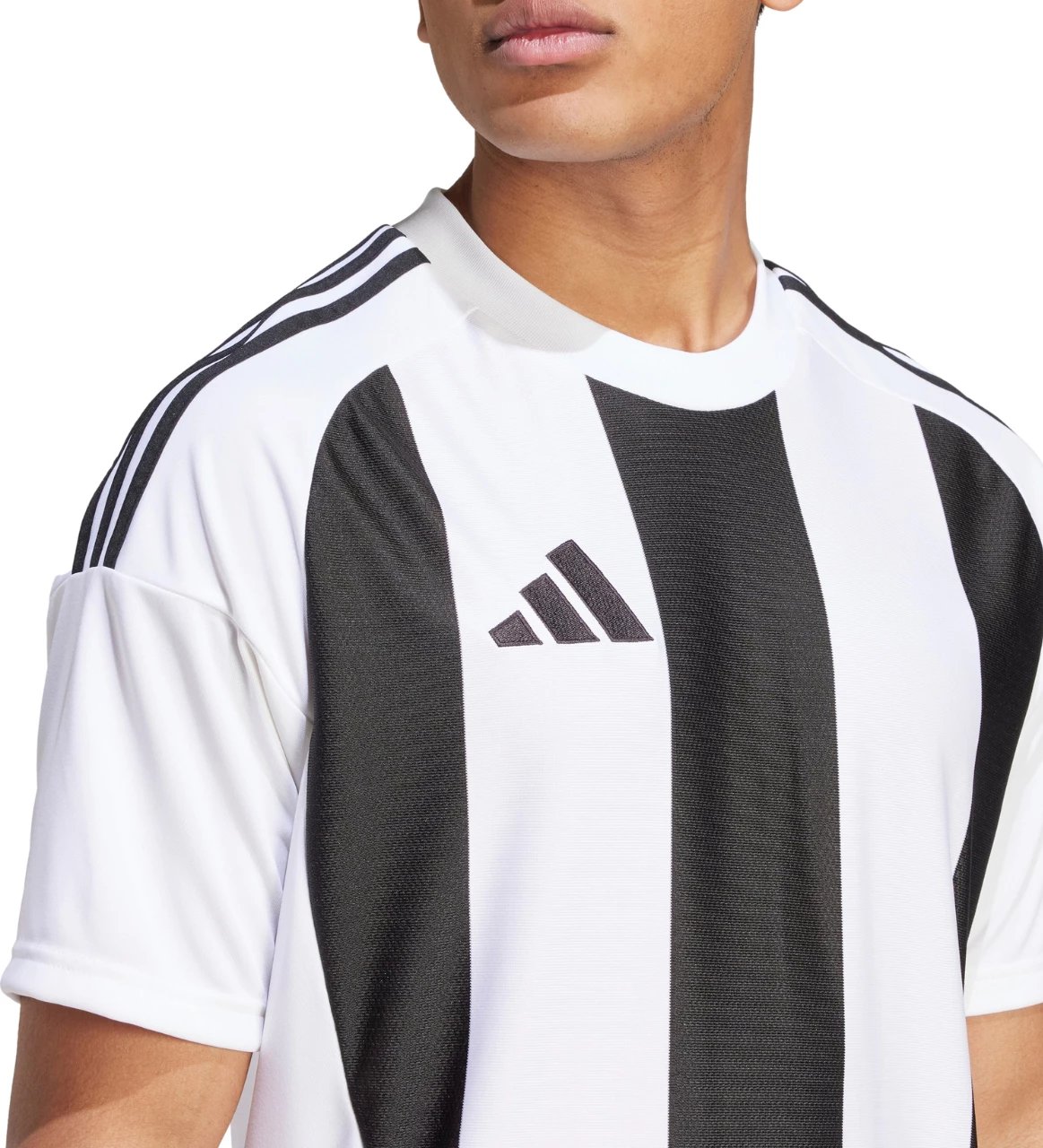Maicë për meshkuj adidas, e bardhë-e zezë