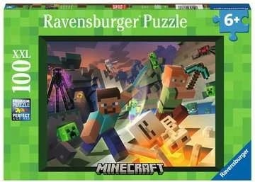 Puzzle fëmijësh Ravensburger Minecraft 100 pjesë XXL, shumëngjyrësh