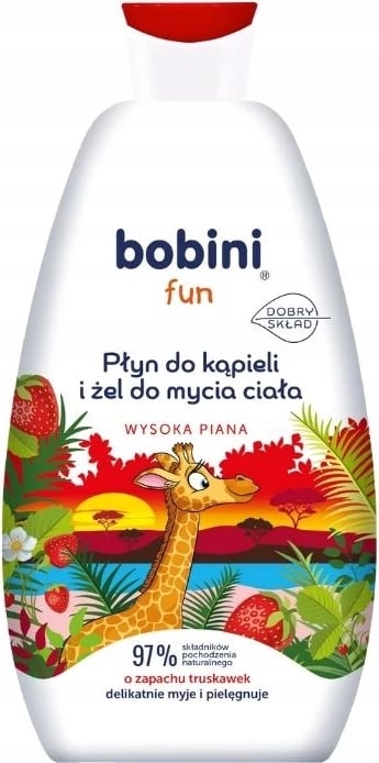 Xhel për dush dhe banjë për fëmijë Bobini me aromë luleshtrydhe 500ml