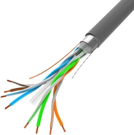 Kabllo rrjeti Lanberg CAT 6, 305m, gri