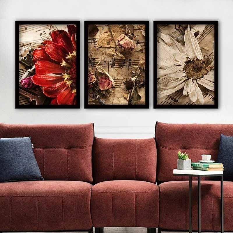 Pikturë dekorative me kornizë, 3 pjesë, Wallity, 3SC_2292074_3545