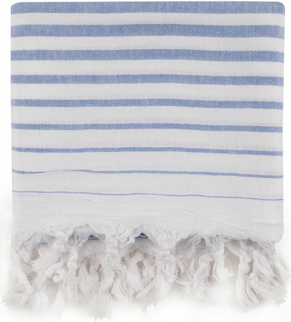 Peshqir plazhi Fouta, ngjyrë kaltër, Mijolnir, Golge, 90x180cm