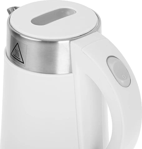 Çajnik elektrik, Adler, AD 1372, 0.6 L, 800 W, çelik inoksi, i bardhë