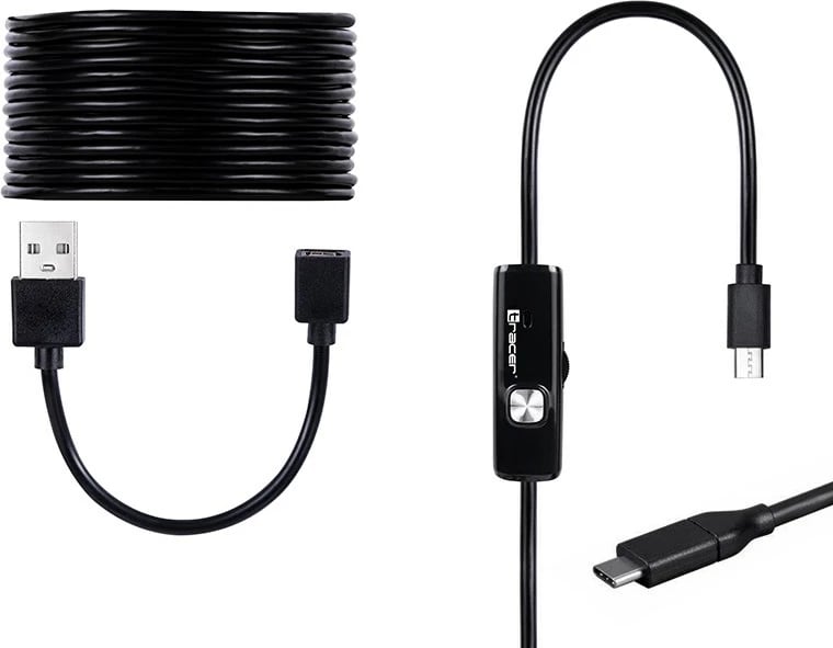 Endoskop industrial Tracer HardWire, TRAKAM46629, kënd 70°, IP67, USB