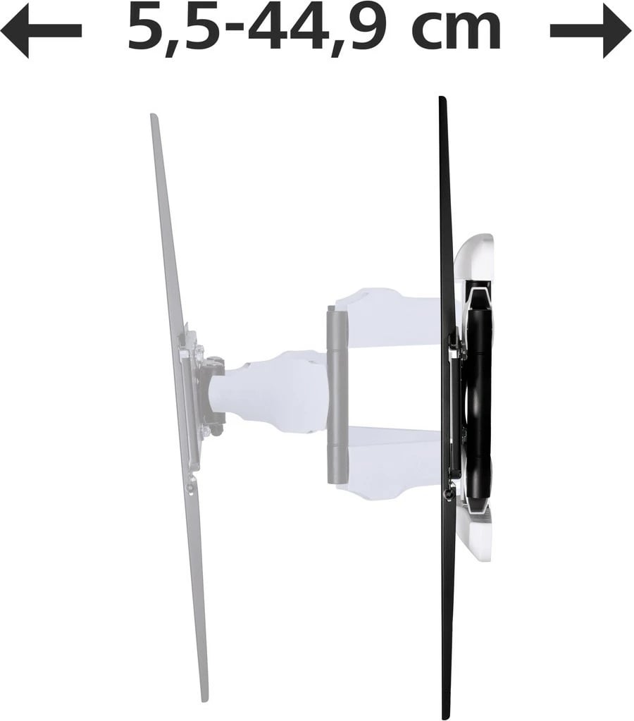 Mbajtës muri TV LCD/LED, Hama 220838, Fullmotion XL, VESA 800x600, 46-90", kapacitet 75 kg, i zi