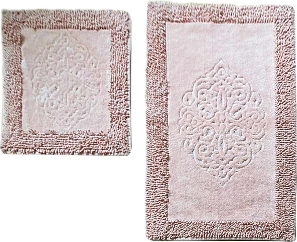 Set tapetash për banjo (2 copë), Mijölnir, Piante - ngjyrë pluhur Set tapetash për banjo (2 copë), Mijölnir, Piante - ngjyrë pluhur