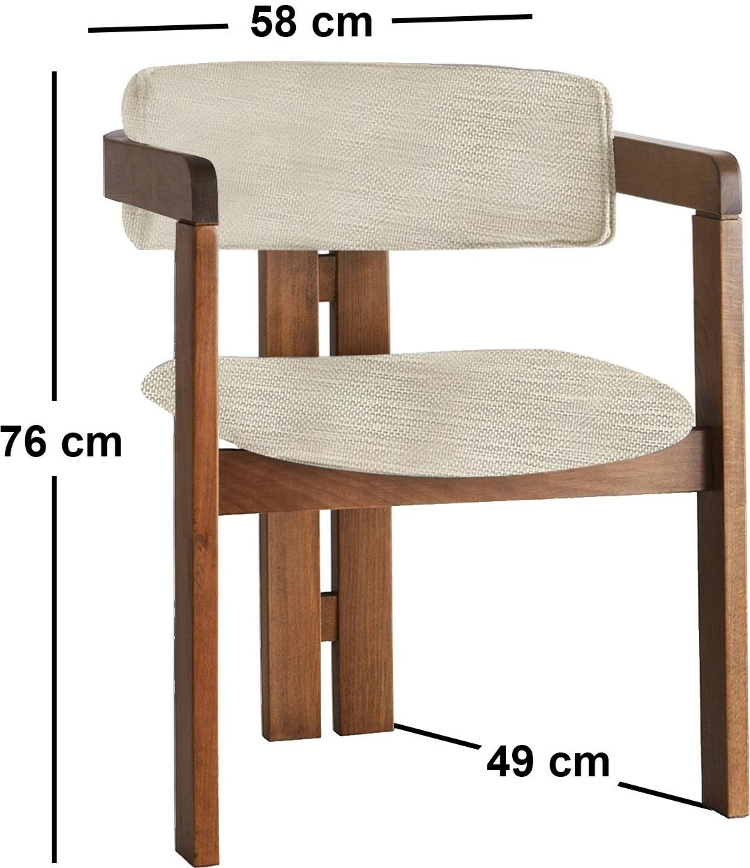 Karrige Skye Decor, ngjyrë gri e çelët, dru arre, CO-015