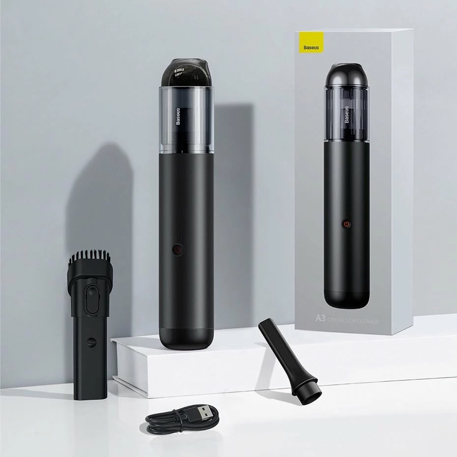 Fshesë me korrent pa kabllo Baseus A3, 135 W, 15000 Pa, USB-C, e zezë Fshesë me korrent pa kabllo Baseus A3, 135 W, 15000 Pa, USB-C, e zezë