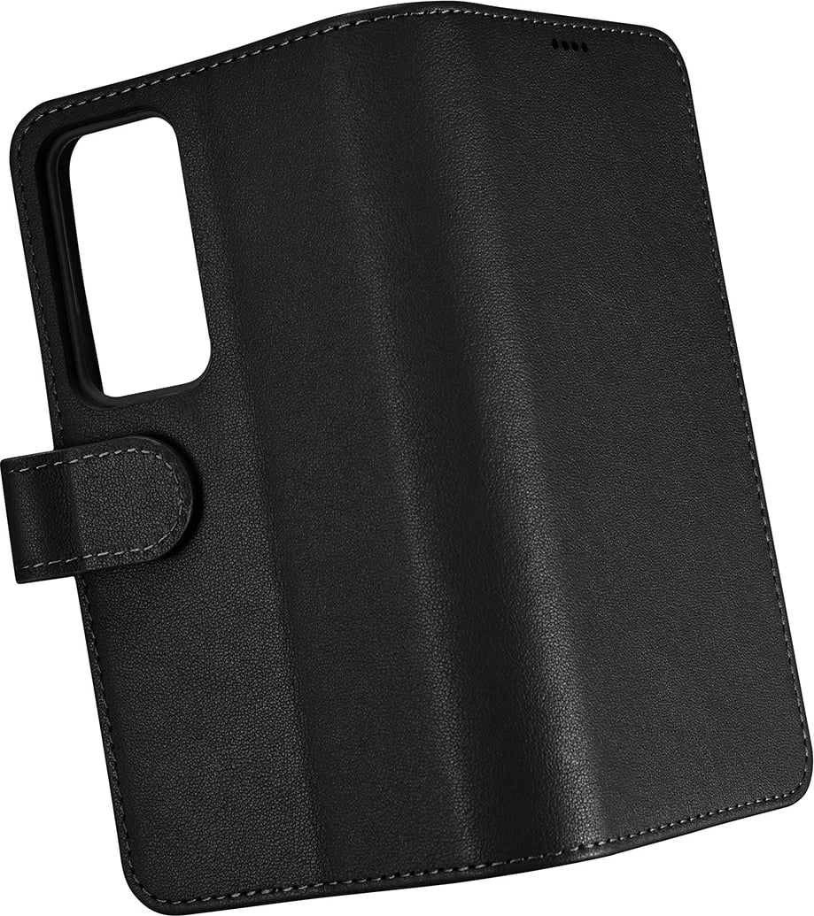 Mbështjellës iCarer Haitang Wallet për Samsung Galaxy S23, lëkurë, i zi