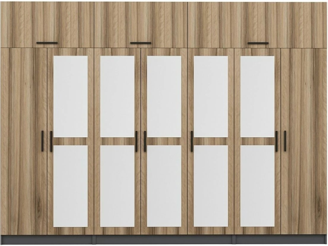 Dollap Skye Decor, ngjyrë arre dhe antracit, 315x255x52cm