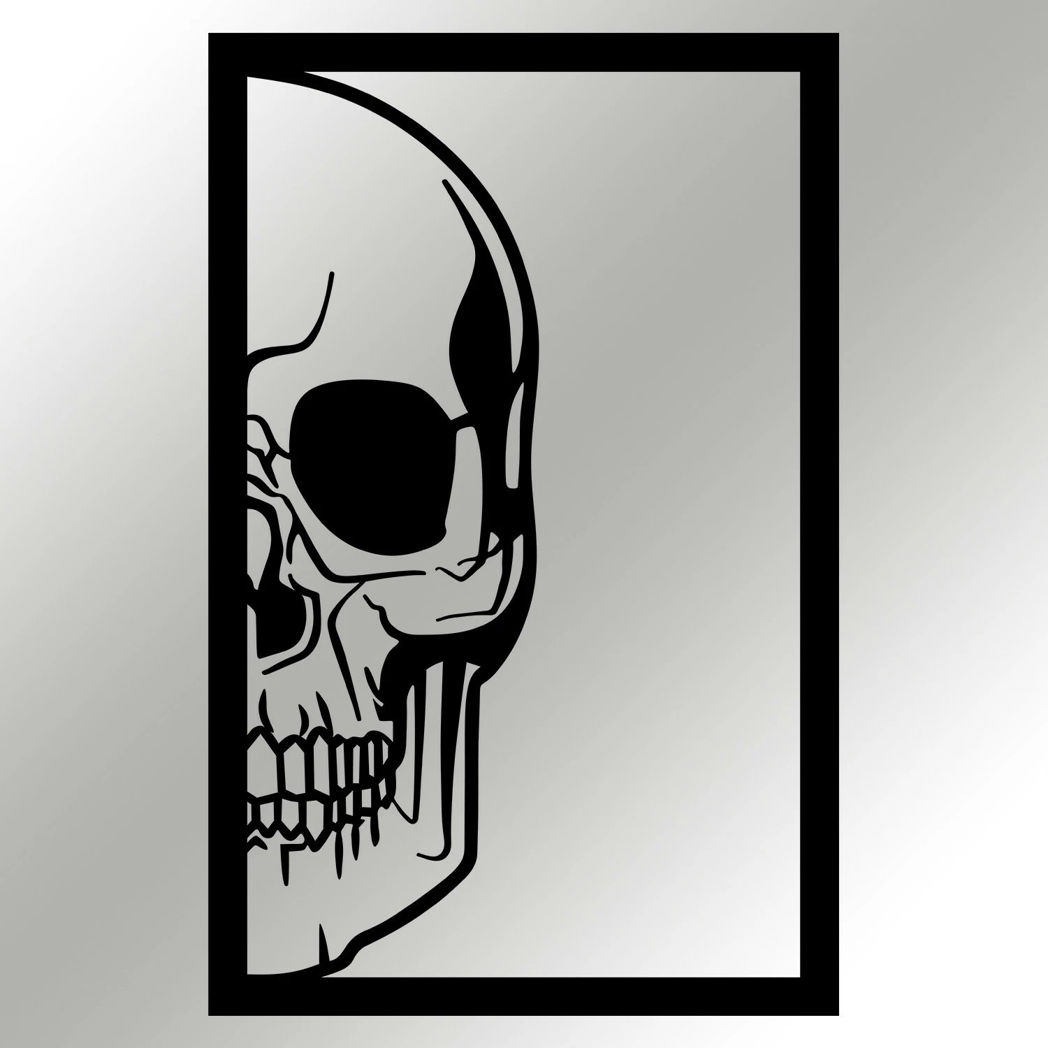 Aksesor dekorativ metalik për mur, Wallity, Dilhun, ngjyrë e zezë, 31x48cm