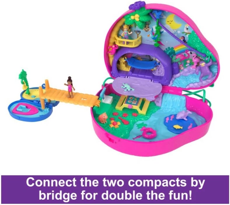 Set lodrash Polly Pocket Sloth Family, Mattel, GKJ63/HRD40, shumëngjyrësh