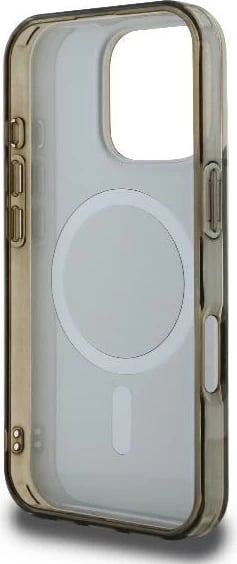 Mbështjellës Guess IML 4G Background MagSafe për iPhone 16 Pro Max, Kafe