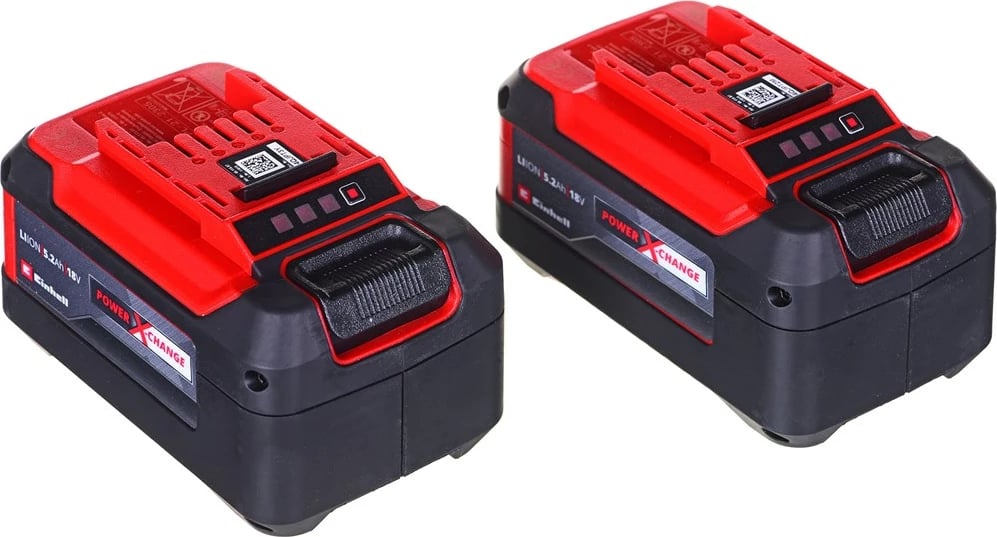 Bateri Einhell PXC-Twinpack 5.2 Ah,18V, 2 copë, e kuqe