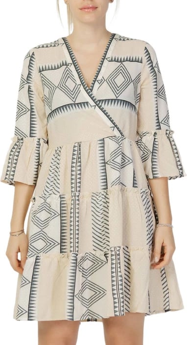 Fustan Vila Clothes, për femra, bezhë