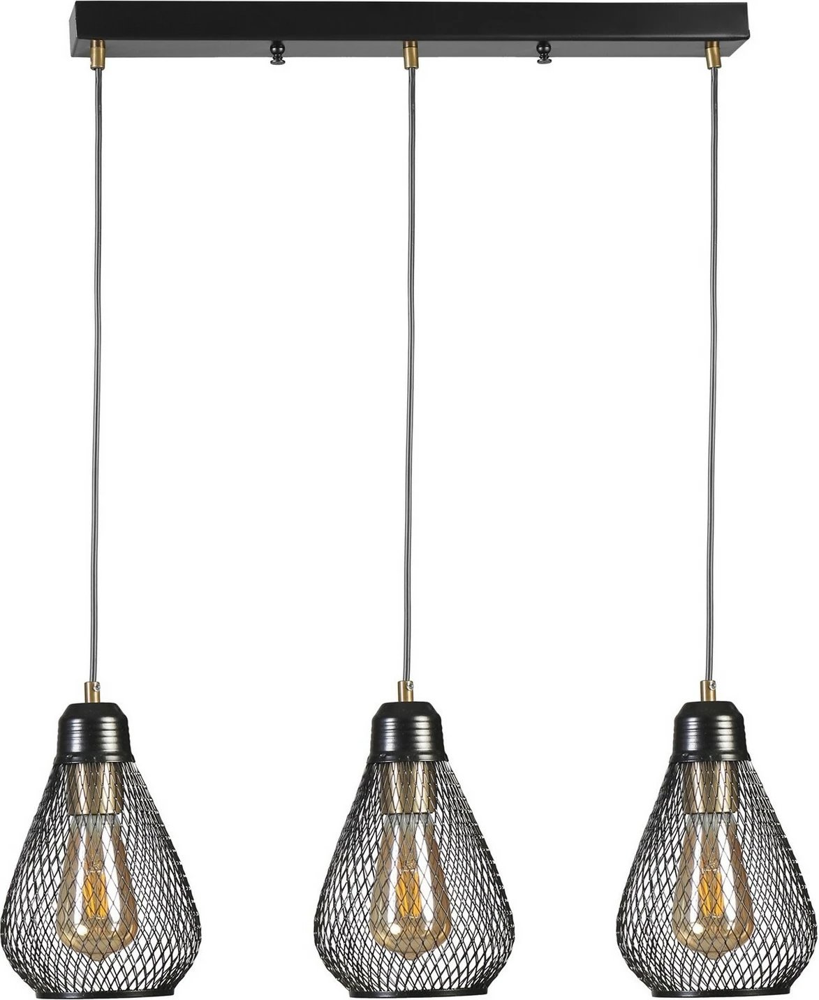 Llambë tavani Opviq Armut, 3 copë, e zezë, varëse