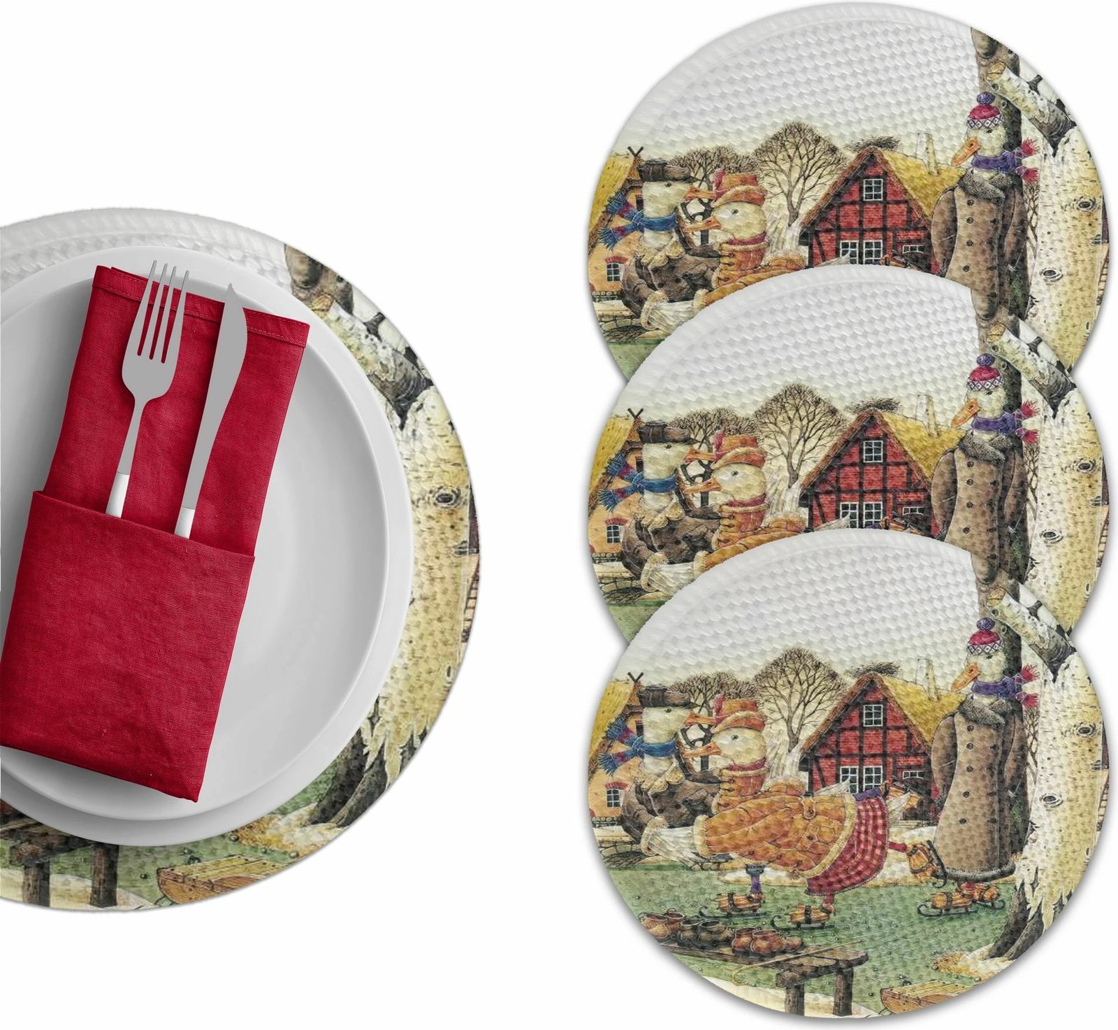 Set nënshtruesish tavoline Hermia Concept, shumëngjyrësh, 3464Supla, 4 copë