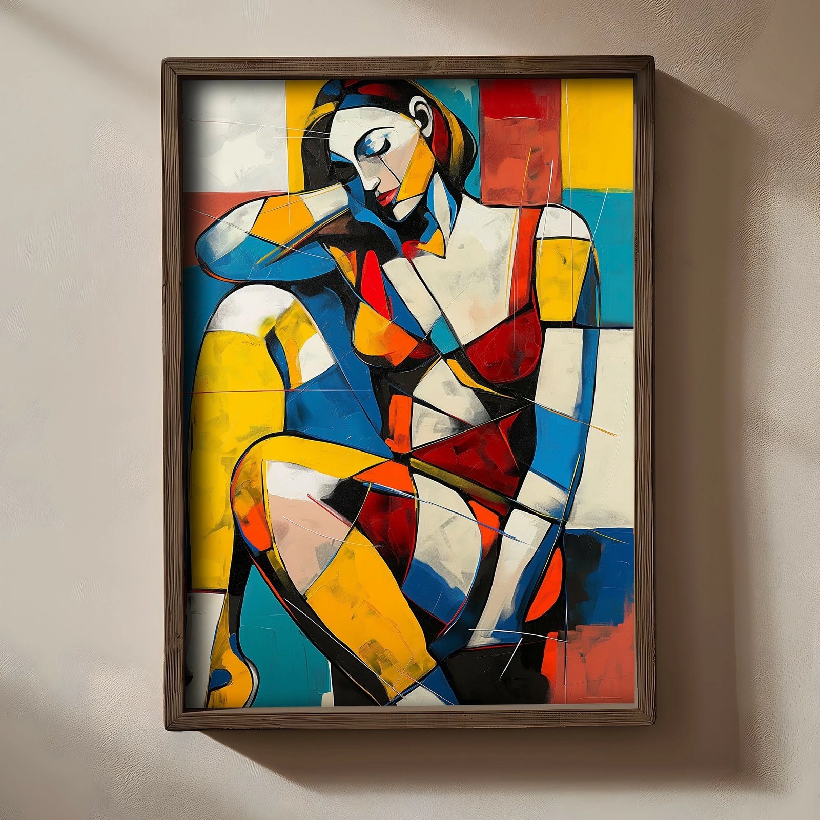 Pikturë dekorative me kornizë MDF, Wallity, TUN013-XL, shumëngjyrëshe, 50x70x3.5cm