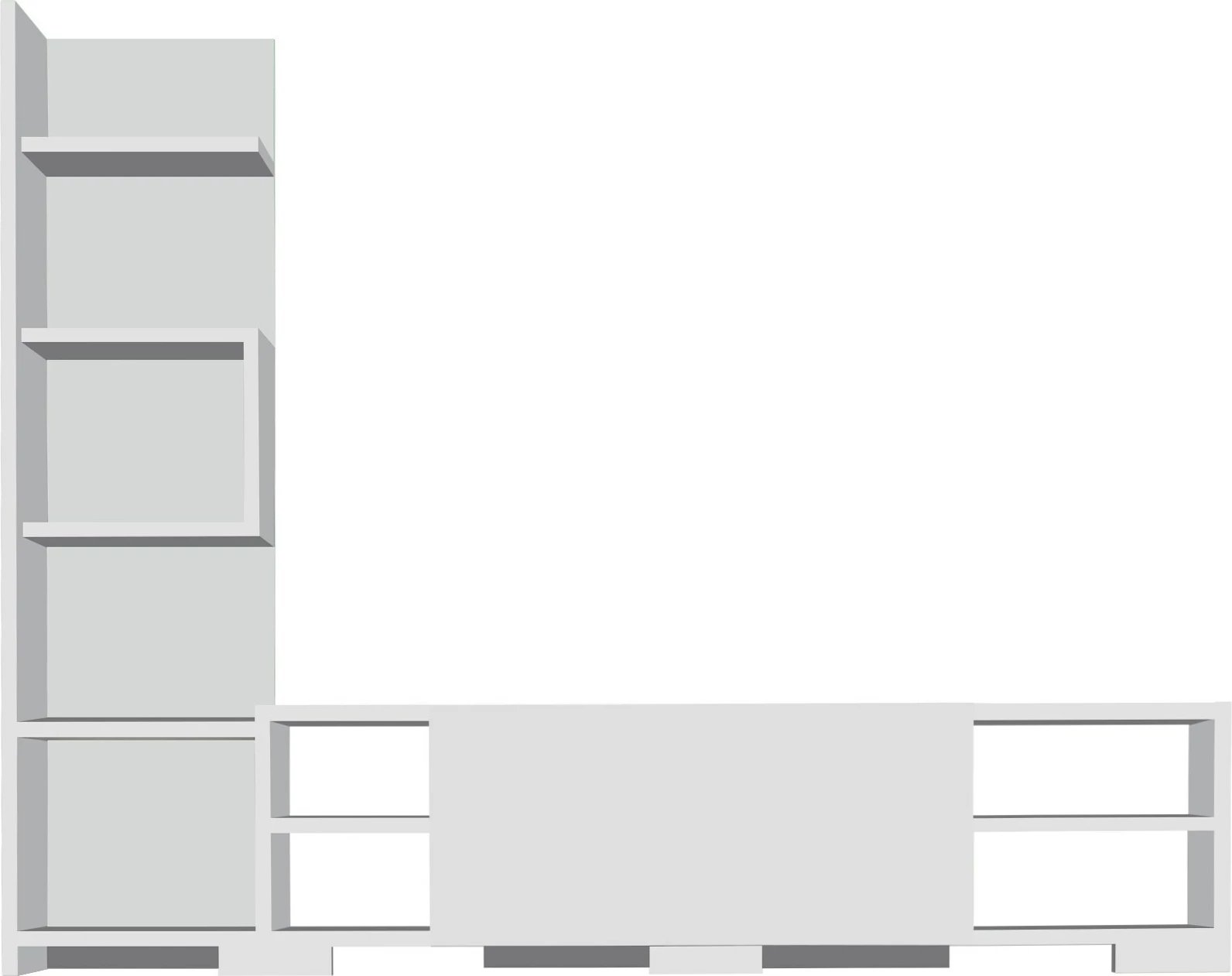 Komodë TV Hanah Home, Pera, e bardhë