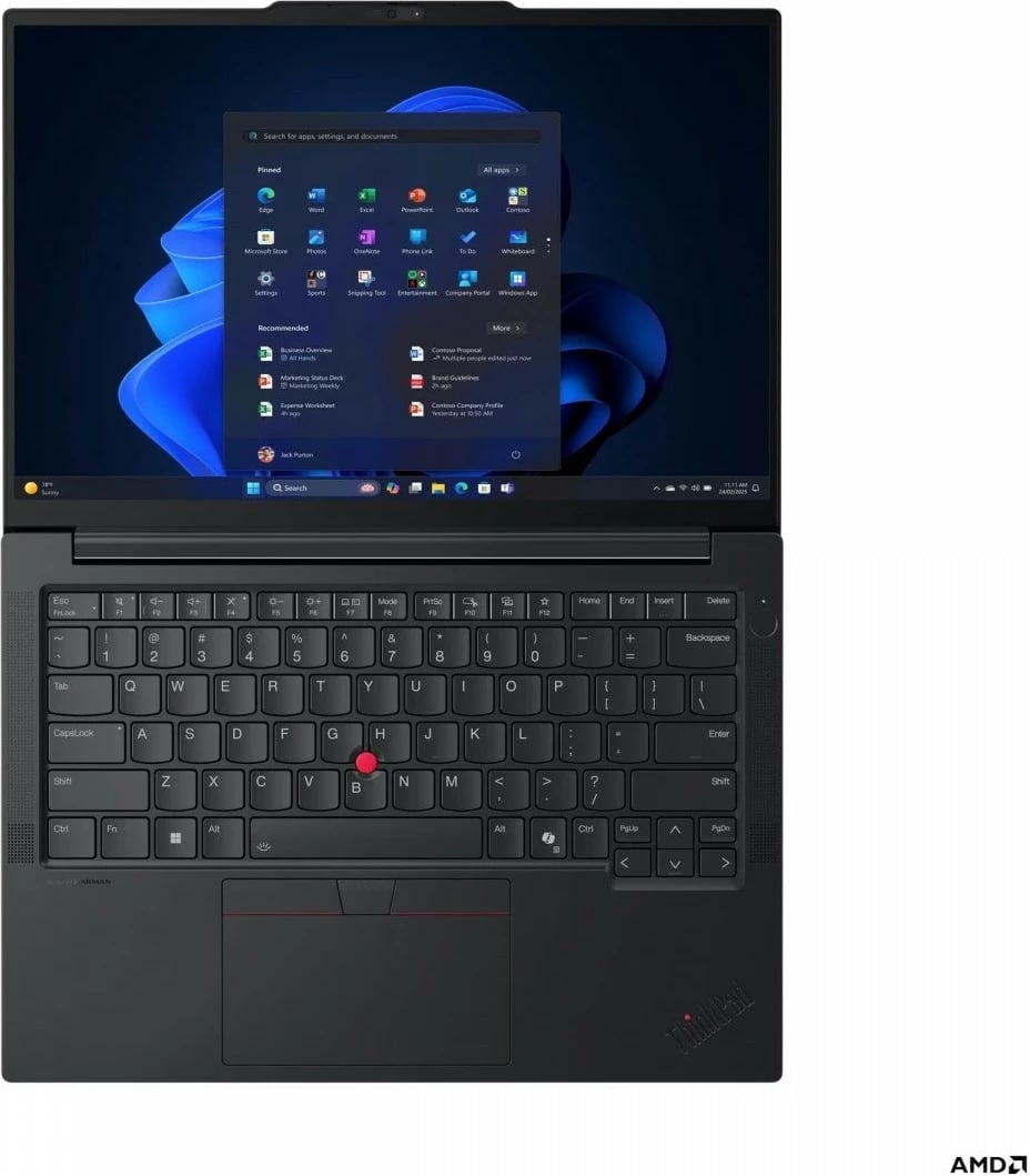 Laptop Lenovo ThinkPad E14 Gen 7, AMD Ryzen 7 250, 16 GB RAM, 512 GB SSD, 14" WUXGA, Windows 11 Pro, Zi